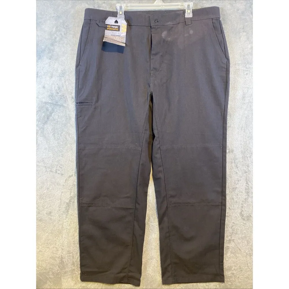 NWT Wrangler Men's Workwear Cargo Utility Pants Sz 42x32‎ Dark Gray All Purpose